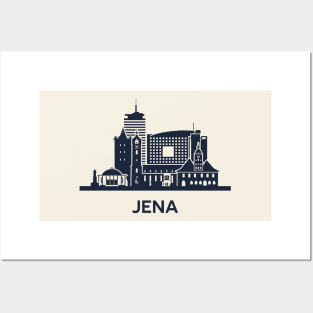 Skyline emblem of Jena, city in Thuringia, Germany Posters and Art